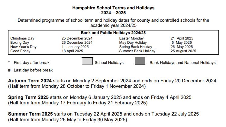 Term Dates 24/25